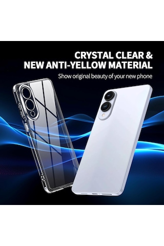 Samsung Galaxy Uyumlu S25 Edge Kılıf Kamera Koruma Şeffaf Silikon Kılıf