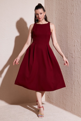 Lela Bayan Elbise 6111963 Bordo Bordo