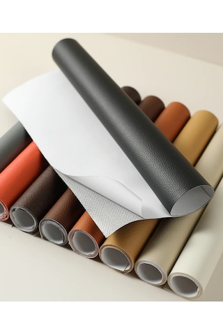 Lanse Yapışkanlı Suni Deri 100 CM x 140 CM Siyah