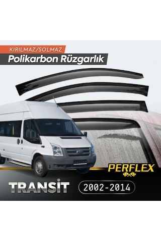 Ford Transit 2002-2014 Cam Rüzgarlığı V2 Düz