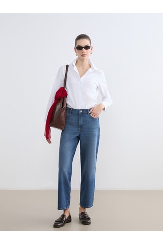 Lcw Vision Beyaz Slim Fit Kadın Gömlek