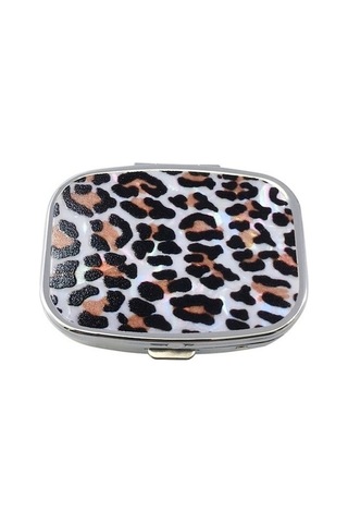 Tongxida Bosphorusboutique Y10336 Metal Leopar Kutu, Beyaz, 2 Adet Beyaz Leopar
