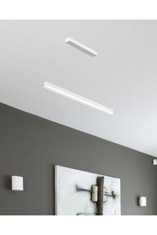 Magro 120cm Beyaz Kasa, Beyaz Işık Modern Sarkıt Led Avize Beyaz