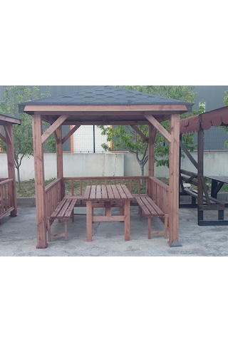 Emprenyeli Maun Ahşap Kamelya Çardak 6 M²