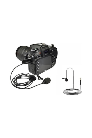 Didadodo Bosphorusboutique Siyah Rode Mikrofonu Kamera İçin Kablosuz, 1.5m Profesyonel Ses Kayıt Kamera Dostu