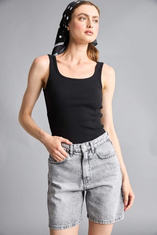 Defacto Jean Bermuda Şort H0663ax26hsnm55 Gri-nm55
