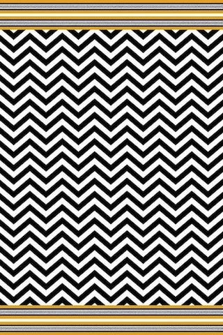 Siyah Zigzag Desenli Dokuma Leke Tutmaz Masa Örtüsü Mso433n11