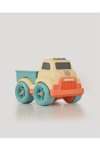 Let's Be Child Sesli Ve Işıklı Minik Pikap 31016 Bej - Turkuaz Kasalı, Çocuklar İçin Oyuncak Pikap