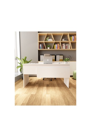 Karen 60x144 Çalışma Masası Ofis Masası Bilgisayar Masası Beyaz - Beyaz Beyaz