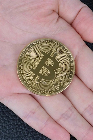 A Kalite Bitcoin Sanal Paranın Madeni Anı Hediyelik Metal Para Yuvarlak Coin