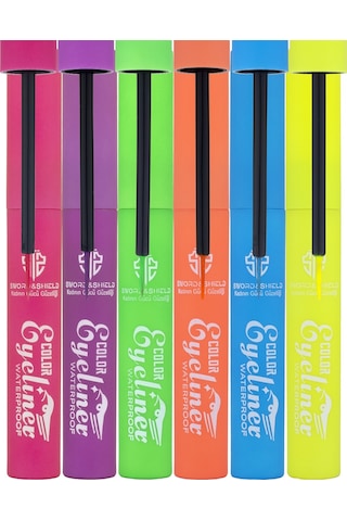 ﻿Sword & Shiel True Color Neon Fırçalı Eyeliner 6'lı
