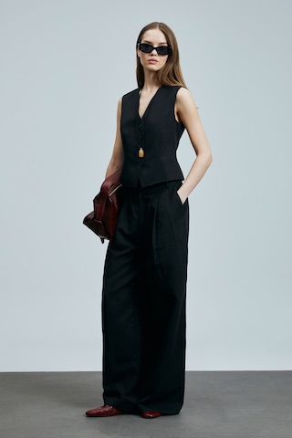 Lufian Asıa Kadın Lyocell Karışımlı Keten Pantolon Siyah Siyah 121190020100100 Siyah