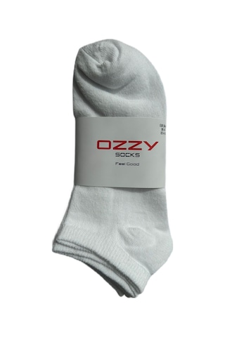 4 Çift Ekonomik Pamuklu Beyaz Erkek Patik Beyaz