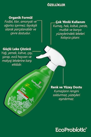 Organik Çok Yönlü Leke Çıkarıcı - 500 Ml Sprey