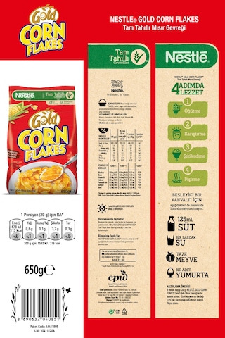 Nestle Gevrek Cornflakes Mısır Gevreği 650 G
