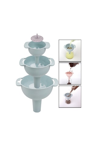 3'lü Süzgeçli Huni Seti