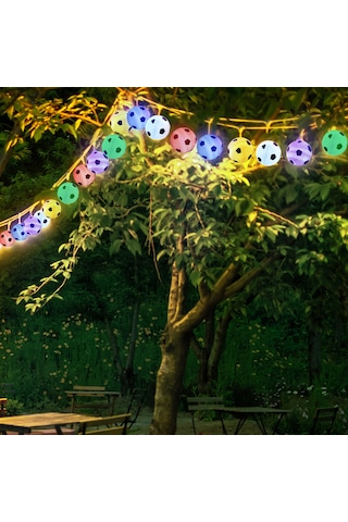 Ximistore9 Futbol Temalı 20 Led Işık Zinciri - 3 Metre Renkli Ve Yanıp Sönen Dekoratif Aydınlatma