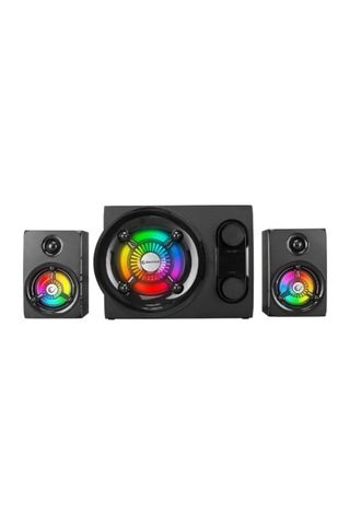 Rampage Rms-g8 Antares 2+1 25w Bluetooth+usb-sd-fm Rainbow Siyah Led Işıklı Gaming Speaker Hoparlör