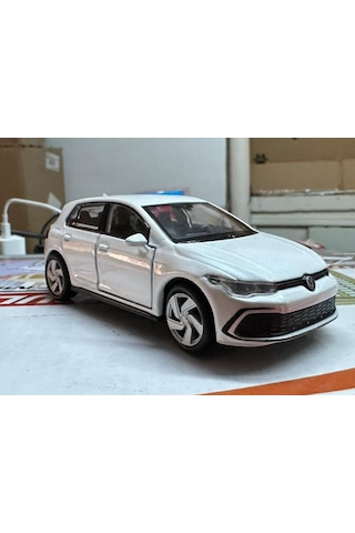 Oyuncak Metal Model Araba 1/36 Çek Bırak Vw Golf 8 Gtı Beyaz