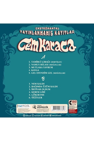 Cem Karaca Yayınlanmamış Kayıtlar Enstrümantal - Plak