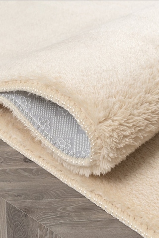 Valeryhome Vl Comfort Düz Saçaklı Peluş Düz Yolluk Bej Düz Saçak Bej