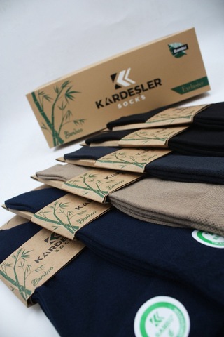 Kardeşler Çorap Erkek Bambu Soket Uzun Asorti Çorap Dikişsiz 6'lı Premium Kutulu Çok Renkli - 253870154 Çok Renkli