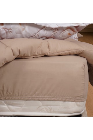 Seraphina Luxe Çift Kişilik Çiçek Desenli Premium 5d Uyku Seti Çeyiz Seti Lastikli Çarşaflı Beyaz