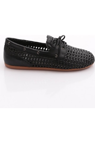 Dgn B00112 Kadin Delikli Oxford Ayakkabi Siyah