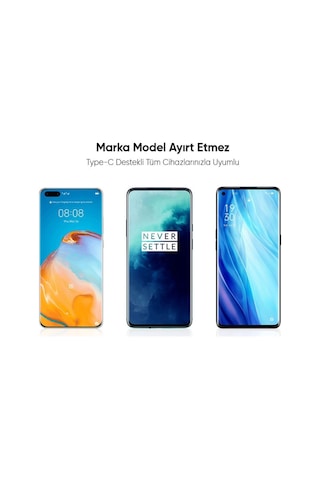 Omars USB 3.1 Type-C 3A Hızlı Şarj ve Data Kablosu Siyah