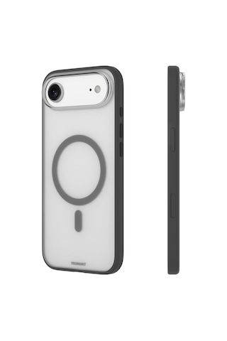 Apple Uyumlu iPhone 17 Air Kılıf M-safe Şarj Özellikli Youngkit Clear Serisi Kapak Siyah Siyah