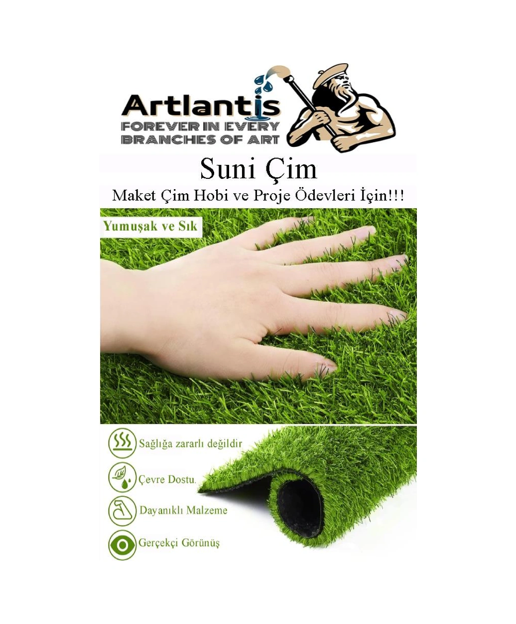 Yapay Çim A3 30x40 Cm 1 Adet A3 Boyutunda Maket Çim Dekorati Yapay Çim Halı Teraryum Suni Çim 30 x 40