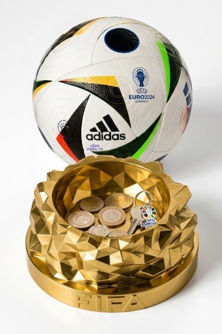 Futbol Topunuzu Ballon D'or A Çeviren Gold Kaplamalı Stand Top Dahil Değildir Altın