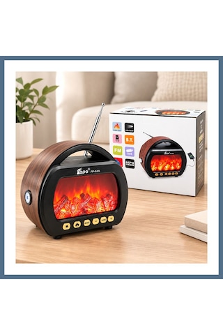 Buradabulabilirsin Fenerli Şömineli Bluetooth Radyo Hoparlör Am/fm/sw, Usb/type-c, Tf Bbz
