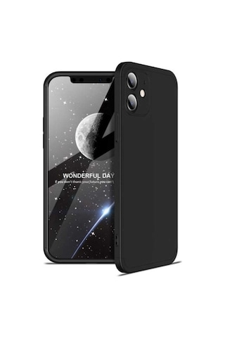 Apple Uyumlu iPhone 12 Mini Kılıf Zore Ays Kapak Siyah