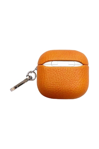 Piili Apple AirPods Uyumlu 4.nesil Leather Kılıf Apple AirPods Uyumlu Kılıfı Turuncu 22996991