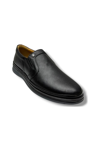 Selef 9152-26 Hakiki Deri Anatomik Lastikli Comfort Erkek Ayakkabı Siyah
