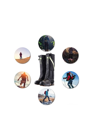 Vkemall Yetişkinler İçin Kırmızı Çift Katlı Su Geçirmez Kayak Bot Koruması, Outdoor Yürüyüş Ve Trekking Bacak Koruyucu Kırmızı