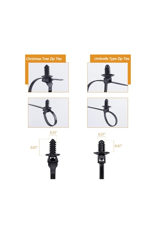 160pcs Evrensel Push Montaj Kablosu Zip Kravat Arabalarla Uyumlu Tekne Römorku Polaris Utv