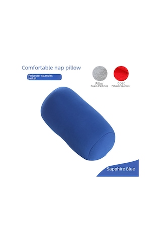 Yaozixa Mor Renkli 30x16 Ciltli Silindir Yastık - Ofis İçin Uyku, Boyun Ve Bel Desteği, Çok Fonksiyonlu Köpük Tanecikli Yastık Stokta Mor