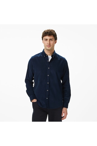 Nautica Erkek Lacivert Classic Fit Gömlek Düz W57424t Lacivert