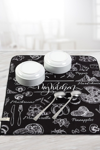 Baskılı Bulaşık Kurutma Matı 42x50 Cm Mf-072 Çok Renkli