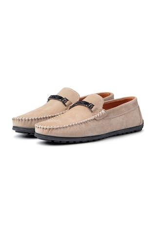 Halb Hakiki Deri Erkek Günlük Ayakkabı, Loafer Ayakkabı, Hafif Ayakkabı, Tokalı Loafer, Süet Loafer