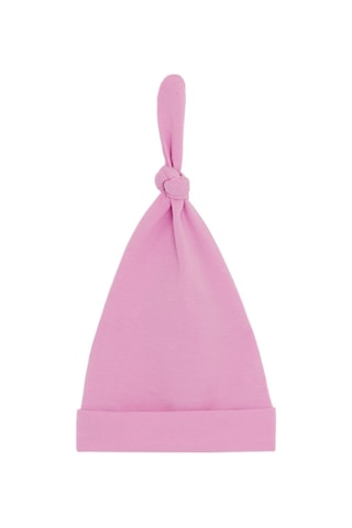 Babygiz Yenidoğan Kız Erkek Bebek %100 Pamuklu Penye Extra Yumuşak Hafif Terletmez Bere 0-6 Ay Pembe