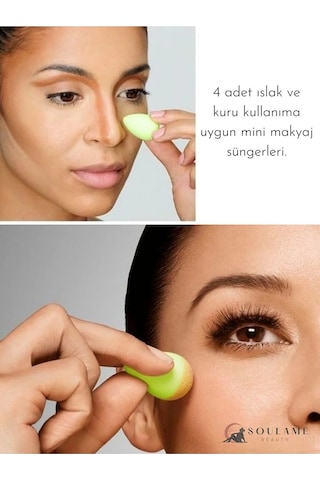 Soulame Beauty Make-Up Makyaj Sünger Seti 4'lü