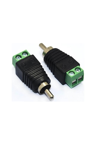 Koodmax 10 Adet Rca Erkek Fiş Vidalı Terminal Konektörü Cctv Kamera Video Balun