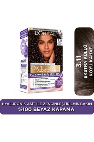 L'oréal Paris Excellence Cool Creme 3.11 Ekstra Küllü Koyu Kahve Saç Boyası