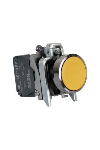 Schneider 22MM 1NA Metal Sarı Yaylı Buton - XB4BA51