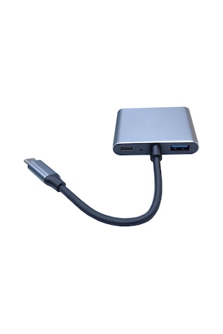 Type-c To 2x Hdmı 1x Usb 3.0 1x Type C Şarj 4 İn 1 Çevirici