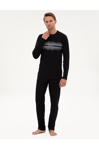 Pierre Cardin Erkek Siyah Pijama Takım 50322634-001 Siyah