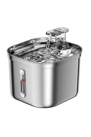 Ecronicword Paslanmaz Çelik Kedi İçme Çeşmesi Evcil Köpek 2200 ML